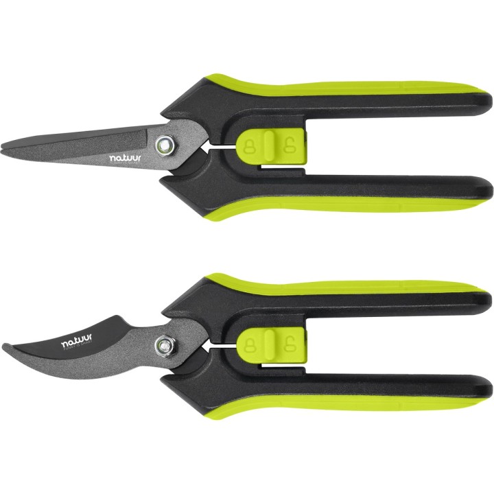 Juego de 2 tijeras recolectoras NATUUR de una mano, corte de 6 mm