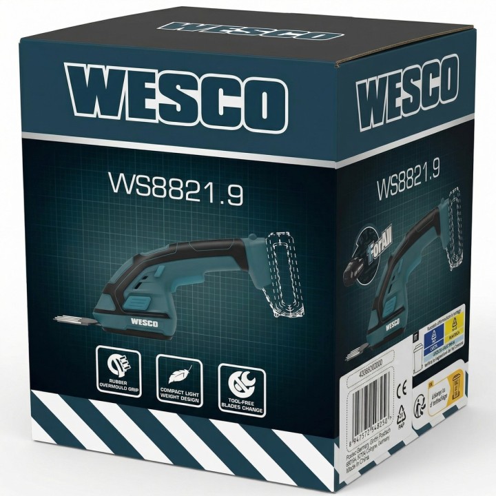Tijera cortasetos y cortacesped batería WESCO 20 cm 18 V