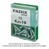 Caja m 10 unid. tornillo rosca chapa cr cinc 4,8x19mm fadix