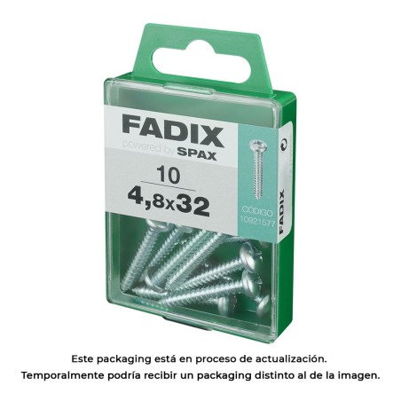 Caja m 10 unid. tornillo rosca chapa cr cinc 4,8x32mm fadix