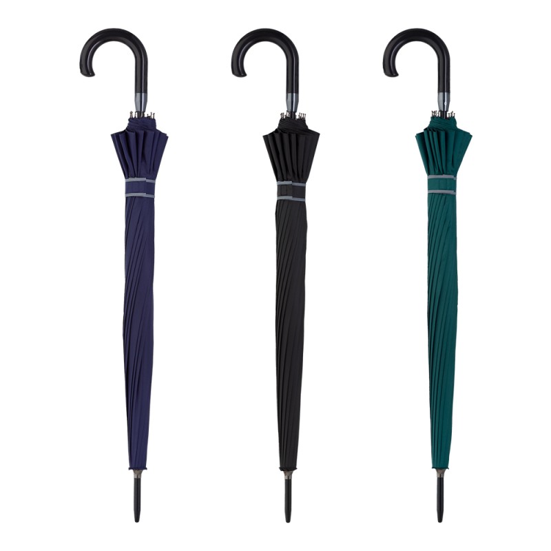 Paraguas automático eje metal 16 varillas ø110cm puño plastico clima colores / modelos surtidos