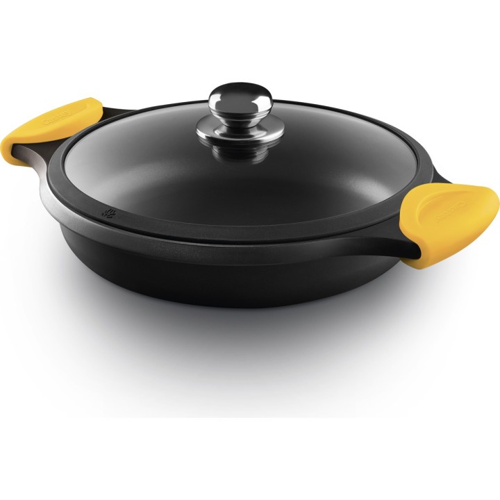 Rustidera Baja aluminio Fundido con Tapa Castey - imagen de uso