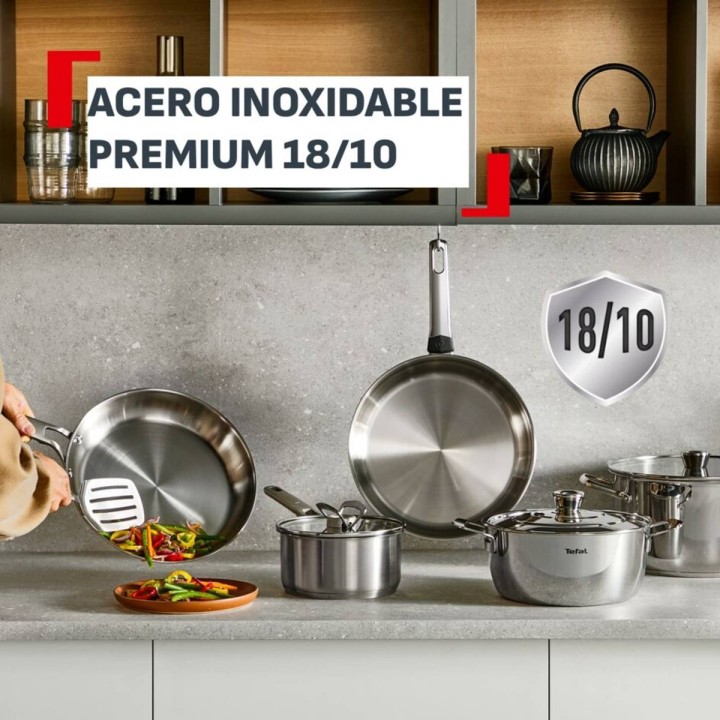 Sartén de acero inoxidable sin revestimiento Emotion+ Tefal