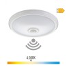 Aplique de superficie led con sensor ip20 15w 4000k luz dia ø29x6cm edm