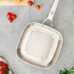 Grill rayado BRA Signature de acero inoxidable 24 cm