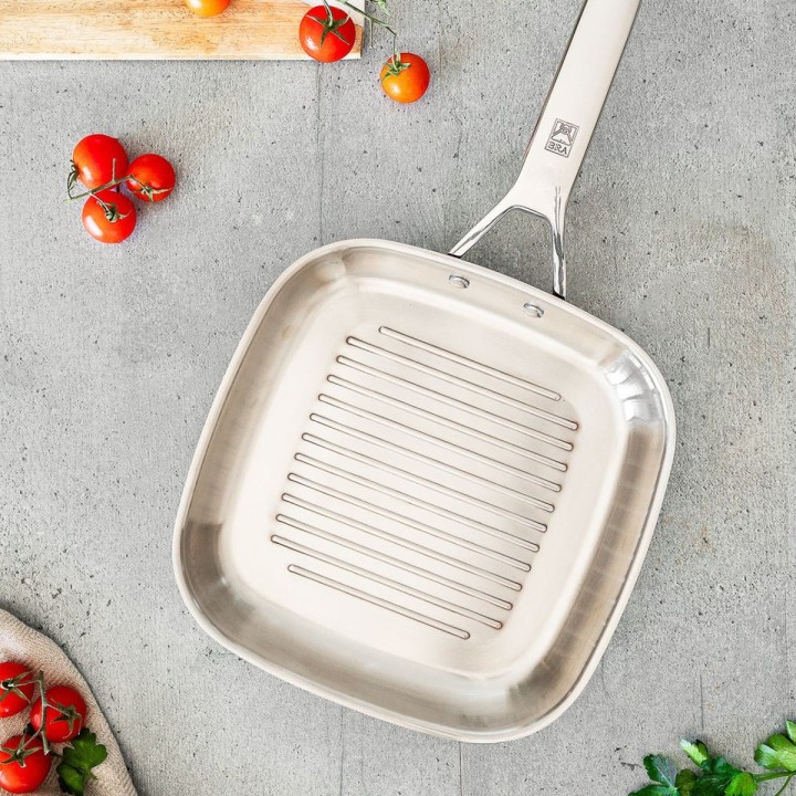 Grill rayado BRA Signature de acero inoxidable 24 cm - vista adicional 1