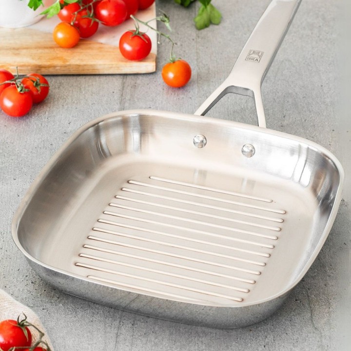 Grill rayado BRA Signature de acero inoxidable 24 cm - vista adicional 2