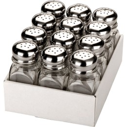 Salero Grande Display IBILI de vidrio y acero inoxidable 18 % 0,075 L
