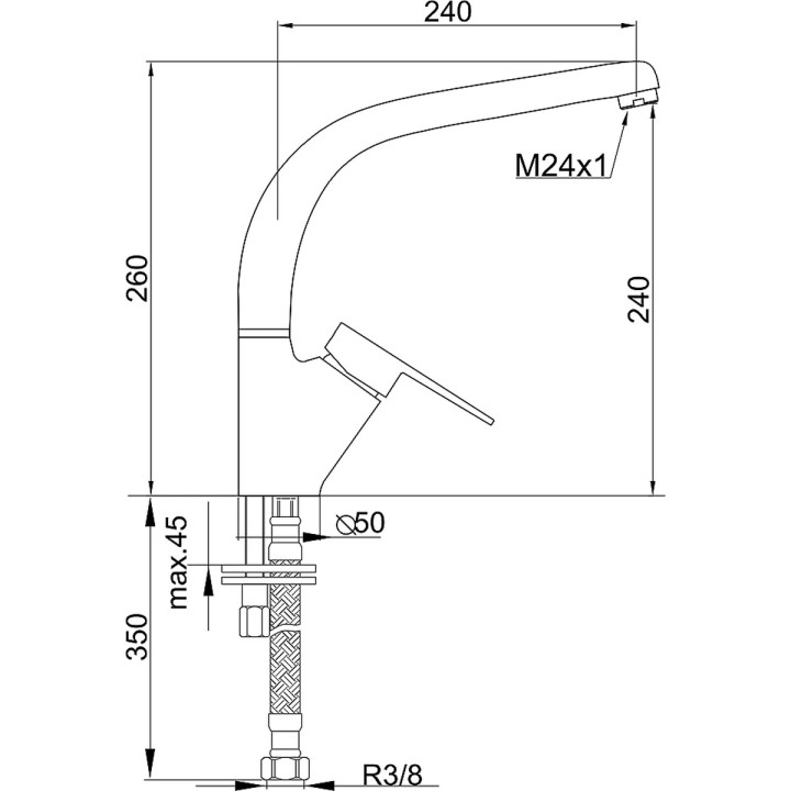 Grifo de cocina monomando BOET Pro Crom - vista adicional 2