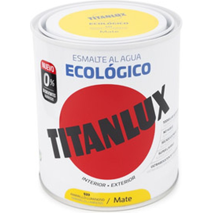 Esmalte al agua ecológico mate Titanlux - Amarillo Luminoso