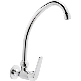 Grifo de cocina mural Genebre Ge2 caño alto cromado