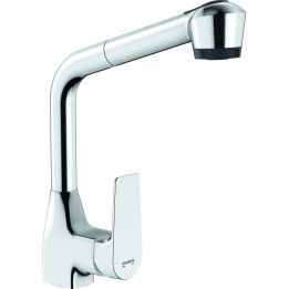 Grifo de cocina monomando extraíble Genebre Koral cromado