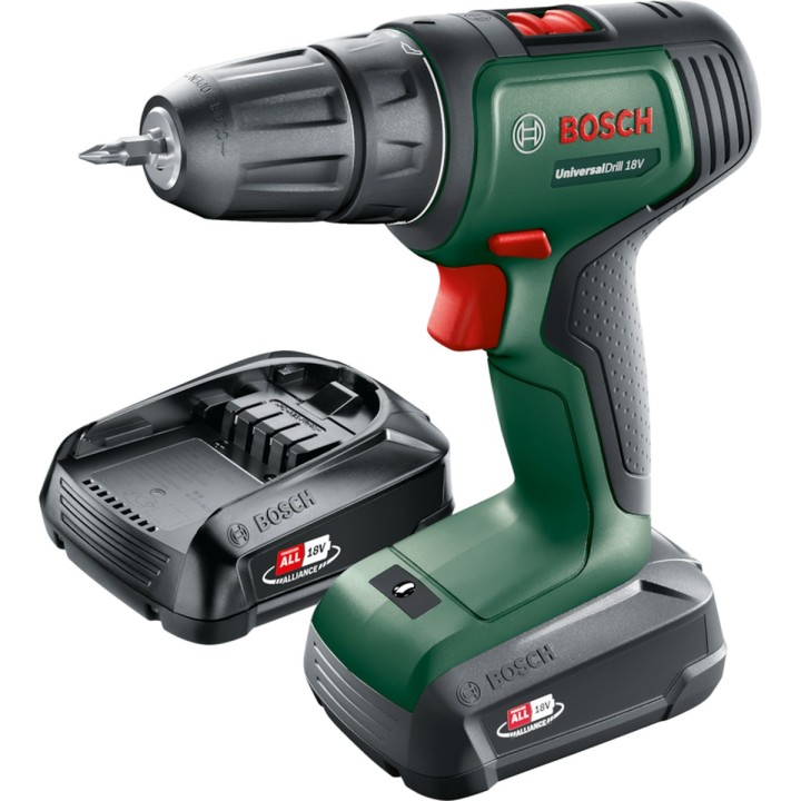 Taladro atornillador a batería Bosch 18 V con SystemBox y 241 accesorios