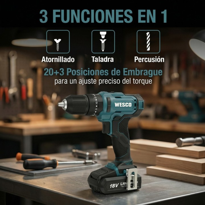 TALADRO PERCUTOR 18V, 50NM - vista adicional 2