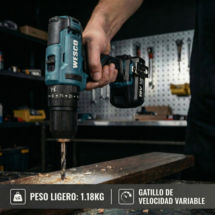 TALADRO PERCUTOR 18V, 50NM - vista adicional 3
