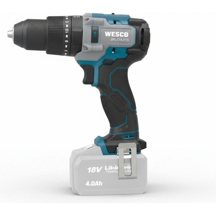 Taladro percutor WESCO 18 V 60 Nm sin batería