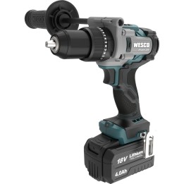Taladro percutor a batería WESCO 18 V 140 Nm con maletín