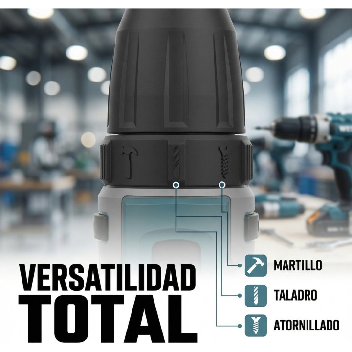 TALADRO PERCUTOR A BATERIA - vista adicional 2