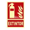 Cartel de extinción "extintor" clase b (pcv 0,7mm) 21x30cm normaluz