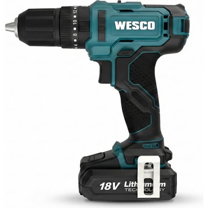Taladro percutor inalámbrico WESCO WS2390 18 V 50 N·m - vista adicional 2