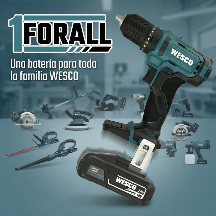 Taladro percutor inalámbrico WESCO WS2390 18 V 50 N·m - vista adicional 5