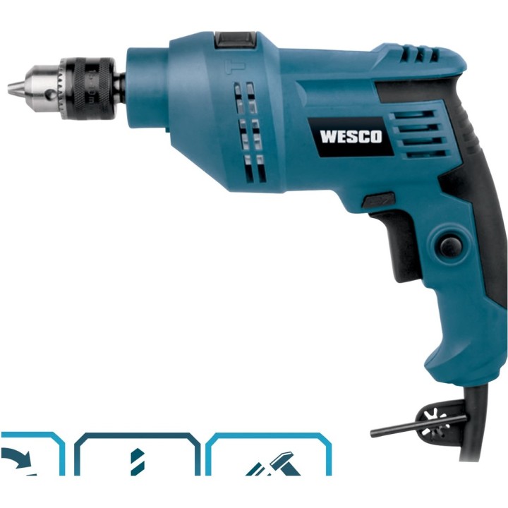 Taladro percutor con cable WESCO 550 W 10 mm - vista adicional 8