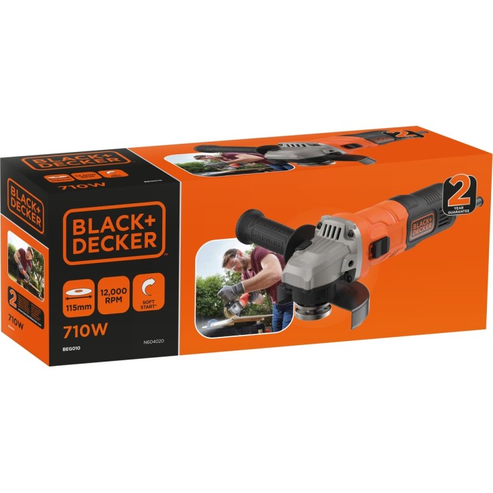 Amoladora con cable BLACK & DECKER BEG010-QS 710 W 115 mm - vista adicional 1