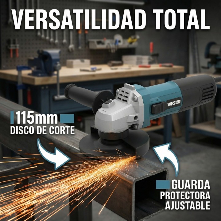 Amoladora con cable WESCO 115 mm 720 W WS4751.5 - vista adicional 4