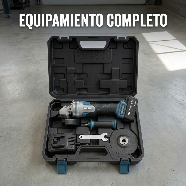 Amoladora angular a batería WESCO WS2890K.1 18 V 125 mm - vista adicional 3