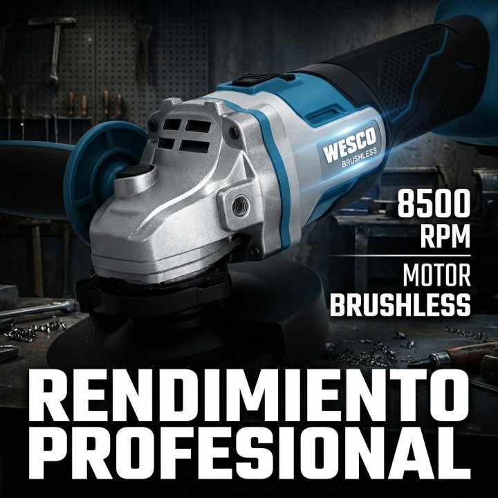 Amoladora angular a batería WESCO WS2890K.1 18 V 125 mm - vista adicional 4