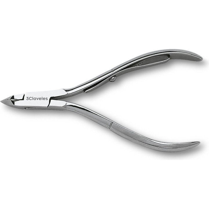 Alicate de Cutícula 3 Claveles Niquelado 10 cm Ref. 12100