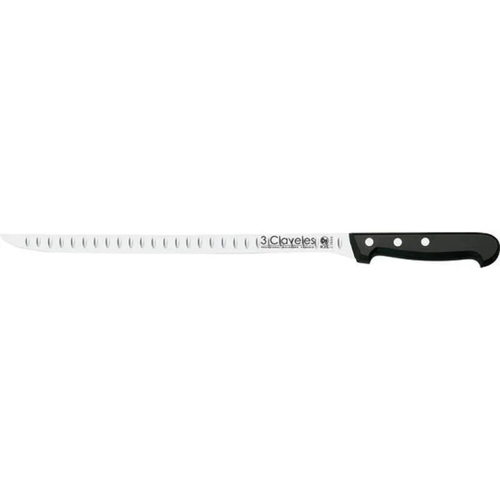 Cuchillo jamonero alveolado 24 cm 3 Claveles 947